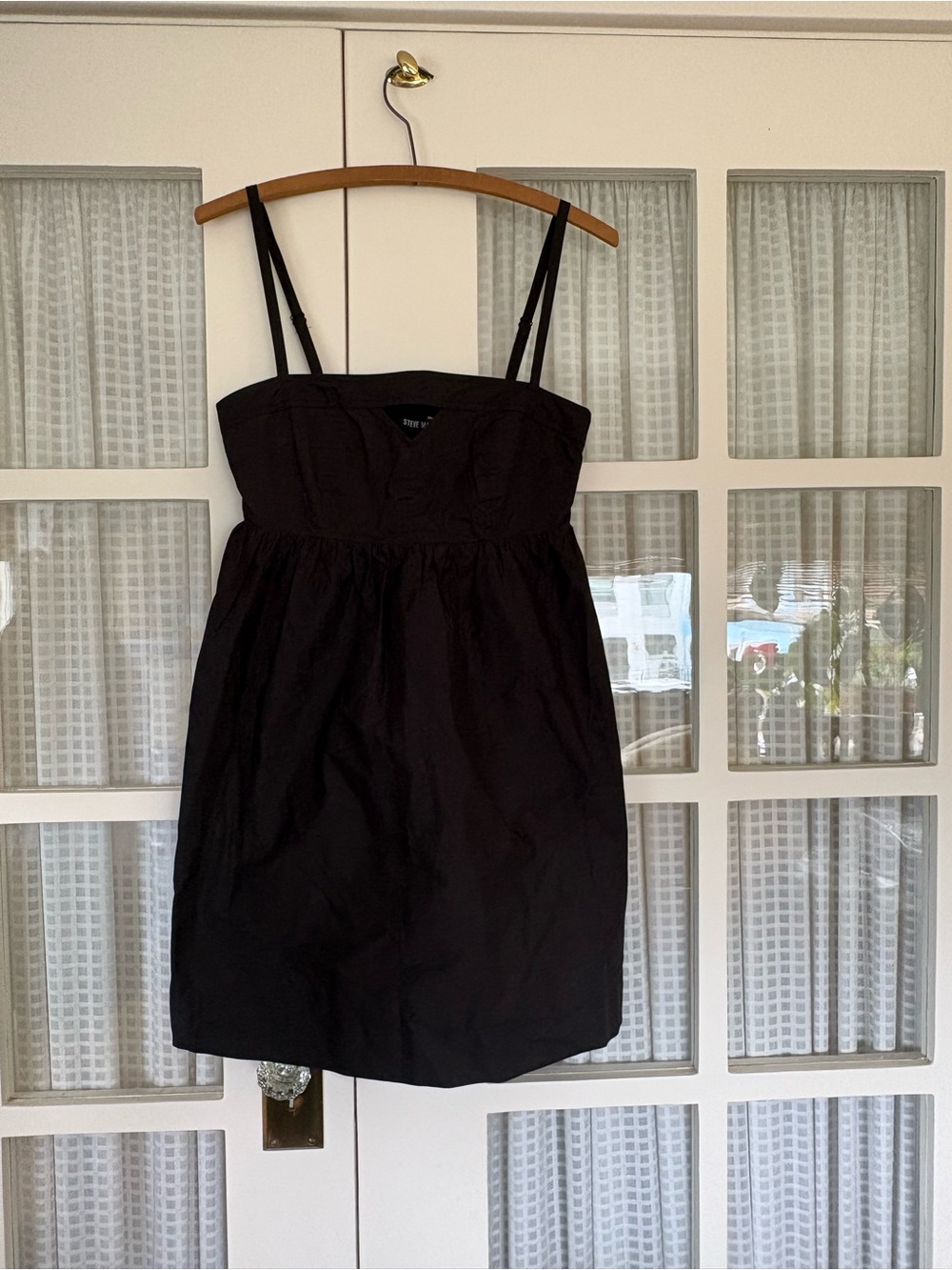 Steve Madden Black Spaghetti Strap Mini Dress